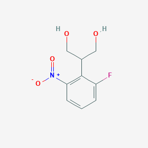 Chemical structure of 2-(2-Fluoro-6-nitrophenyl)propane-1,3-diol