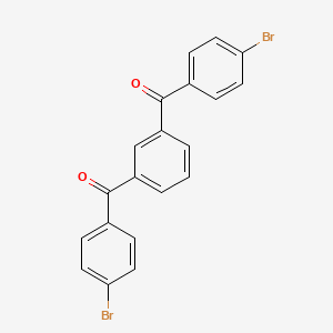 Chemical structure of 1,3-Phenylenebis[(4-bromophenyl)methanone]