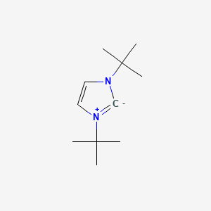 Chemical structure of 1,3-Di-tert-butylimidazol-2-ylidene