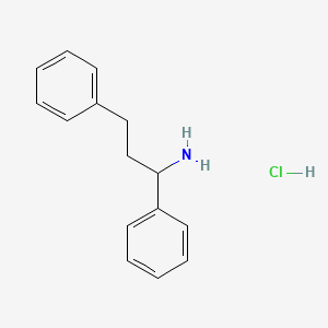 Chemical structure of 1,3-Diphenylpropan-1-amine hydrochloride