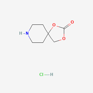 Chemical structure of 1,3-dioxa-8-azaspiro[4.5]decan-2-one hydrochloride