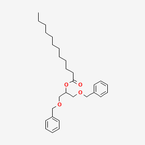 Chemical structure of 1,3-Di-O-benzyl-2-O-lauroylglycerol