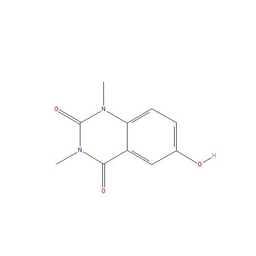 Chemical structure of 1,3-Dimethyl-6-hydroxyquinazoline-2,4-dione