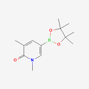 Chemical structure of 1,3-Dimethyl-5-(4,4,5,5-tetramethyl-1,3,2-dioxaborolan-2-yl)pyridin-2(1H)-one