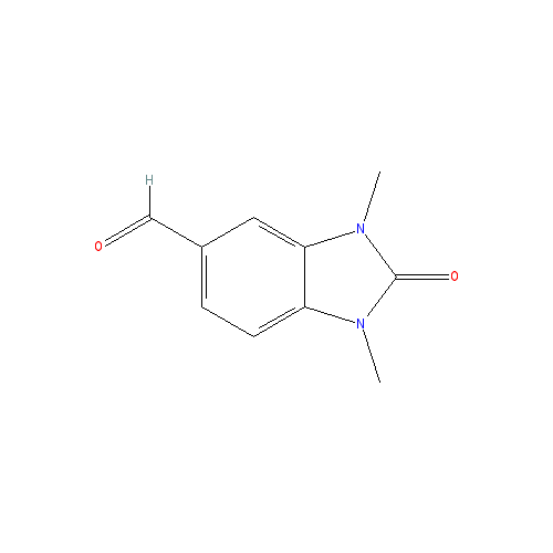 Chemical structure of 1,3-Dimethyl-2-oxo-2,3-dihydro-1H-benzo[d]imidazole-5-carbaldehyde