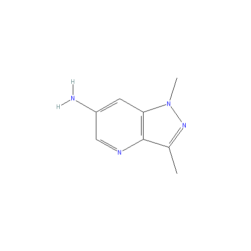 Chemical structure of 1,3-dimethyl-1H-pyrazolo[3,4-b]pyridin-6-amine