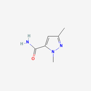 Chemical structure of 1,3-Dimethyl-1H-pyrazole-5-carboxamide