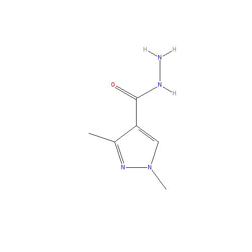 Chemical structure of 1,3-Dimethyl-1H-pyrazole-4-carbohydrazide