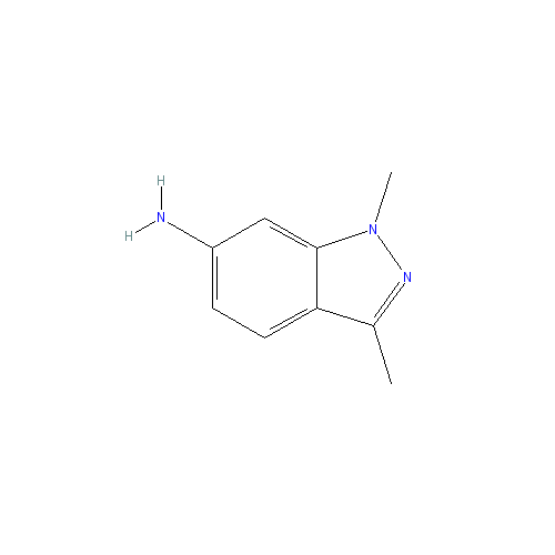 Chemical structure of 1,3-dimethyl-1H-indazol-6-amine