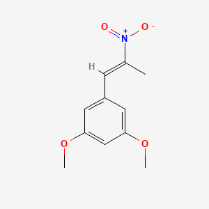 Chemical structure of 1,3-Dimethoxy-5-(2-Nitroprop-1-Enyl)Benzene
