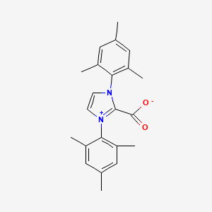 Chemical structure of 1,3-Dimesitylimidazolium-2-carboxylate