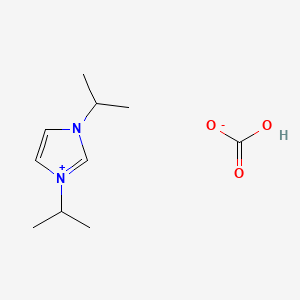 Chemical structure of 1,3-Diisopropylimidazolium Hydrogencarbonate