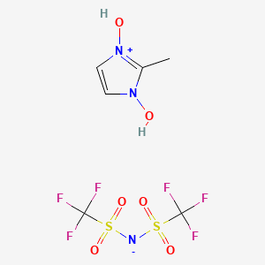 Chemical structure of 1,3-Dihydroxy-2-methylimidazolium bis(trifluoromethylsulfonyl)imide