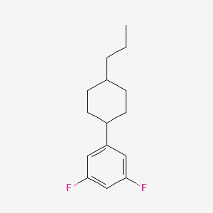 Chemical structure of 1,3-Difluor-5-(trans-4-propylcyclohexyl)-benzol