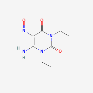 Chemical structure of 1,3-Diethyl-5-nitroso-6-aminouracil