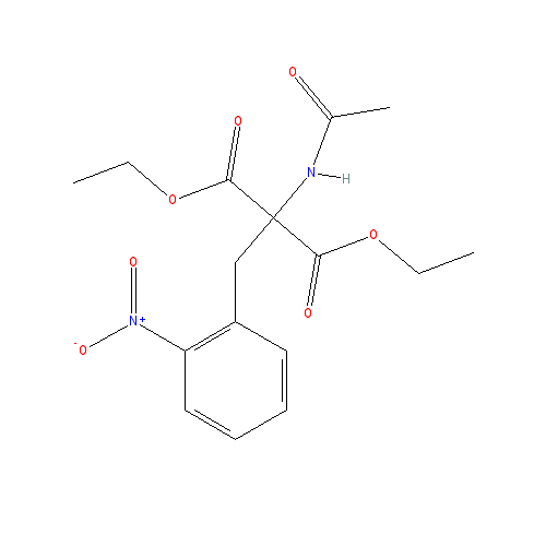 Chemical structure of Diethyl(acetylamino)(2-nitrobenzyl)propanedioate