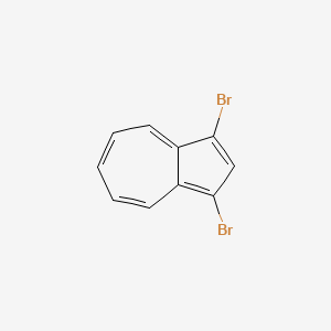 Chemical structure of 1,3-Dibromoazulene