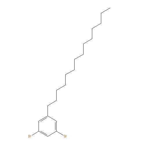 Chemical structure of 1,3-Dibromo-5-tetradecylbenzene