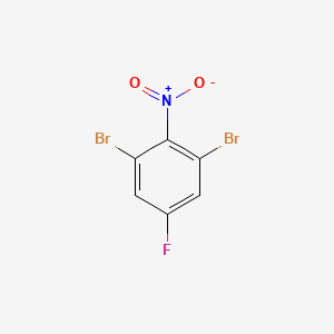 Chemical structure of 1,3-dibromo-5-fluoro-2-nitrobenzene