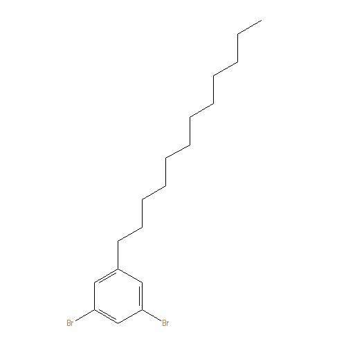 Chemical structure of 1,3-Dibromo-5-dodecylbenzene