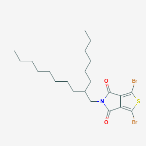 Chemical structure of 1,3-Dibromo-5-(2-hexyldecyl)-4H-thieno[3,4-c]pyrrole-4,6(5H)-dione