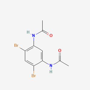 Chemical structure of 1,3-Dibromo-4,6-Bis(Acetamido)Benzene
