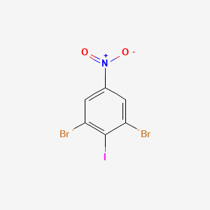 Chemical structure of 1,3-Dibromo-2-iodo-5-nitrobenzene