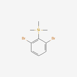 Chemical structure of 1,3-dibromo-2-(trimethylsilyl)benzene