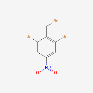 Chemical structure of 1,3-dibromo-2-(bromomethyl)-5-nitrobenzene
