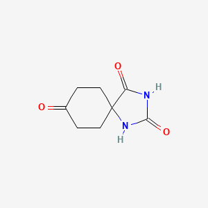 Chemical structure of 1,3-diazaspiro[4.5]decane-2,4,8-trione