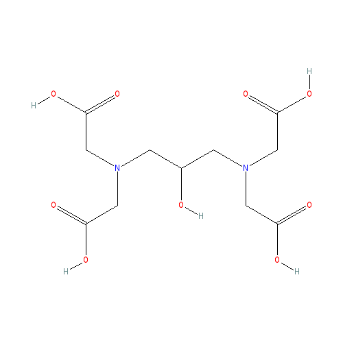 Chemical structure of Diaminopropanol tetraacetic acid