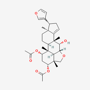 Chemical structure of 1,3-Diacetylvilasinin