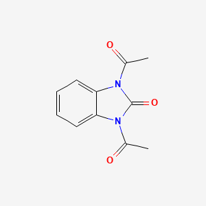 Chemical structure of 1,3-Diacetylbenzimidazol-2-one