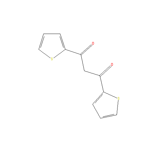 Chemical structure of 1,3-Di(thiophen-2-yl)propane-1,3-dione