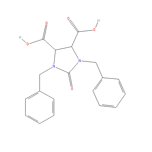 Chemical structure of 1,3-Bisbenzyl-2-Oxoimidazolidine-4,5-Dicarboxylic Acid
