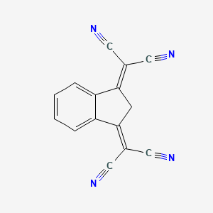 Chemical structure of 1,3-Bis(dicyanomethylidene)indan