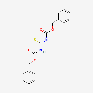 Chemical structure of 1,3-Bis(benzyloxycarbonyl)-2-methylisothiourea