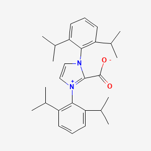 Chemical structure of 1,3-Bis(2,6-diisopropylphenyl)imidazolium-2-carboxylate