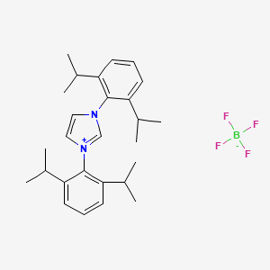 Chemical structure of 1,3-BIS-(2,6-DIISOPROPYLPHENYL)-IMIDAZOLIUM TETRAFLUOROBORATE