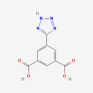 Chemical structure of 1,3-Benzenedicarboxylic acid, 5-(2H-tetrazol-5-yl)-