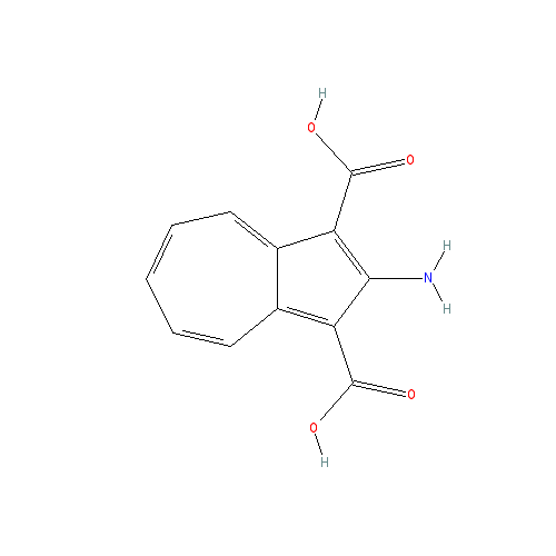 Chemical structure of 2-Aminoazulene-1,3-dicarboxylic acid