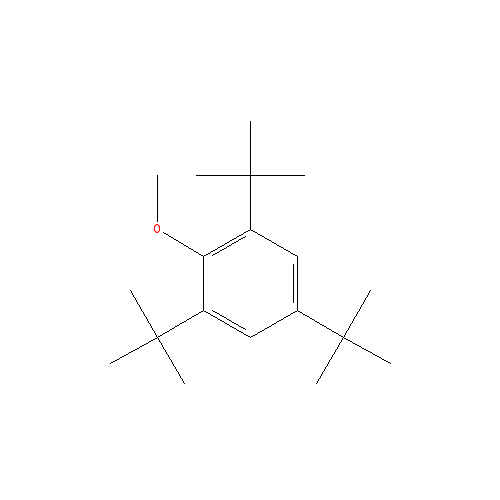 Chemical structure of 1,3,5-tri-tert-butyl-2-methoxybenzene