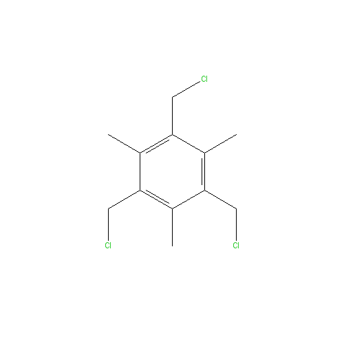 Chemical structure of 1,3,5-Tris(chloromethyl)-2,4,6-trimethylbenzene