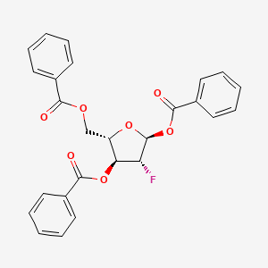 Chemical structure of 1,3,5-Tri-O-benzoyl-2-deoxy-2-fluoro-alpha-L-arabinofuranose