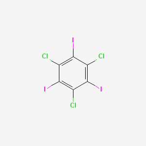 Chemical structure of 1,3,5-Trichloro-2,4,6-triiodobenzene