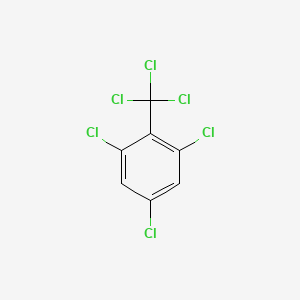 Chemical structure of 1,3,5-trichloro-2-(trichloromethyl)benzene