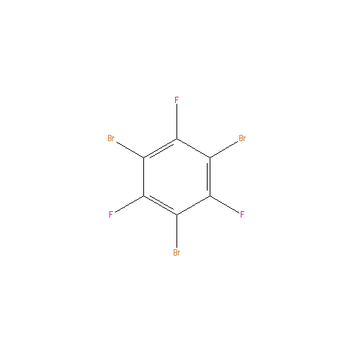 Chemical structure of 1,3,5-tribromo-2,4,6-trifluorobenzene