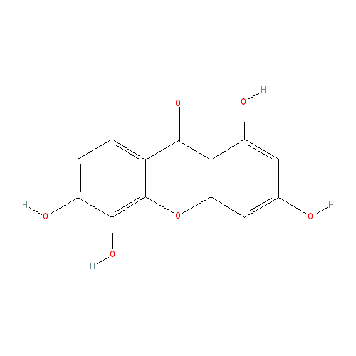 Chemical structure of 1,3,5,6-Tetrahydroxyxanthone