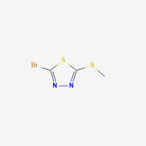 Chemical structure of 1,3,4-Thiadiazole, 2-bromo-5-(methylthio)-