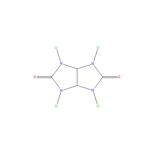 Chemical structure of Tetrachloroglycoluril